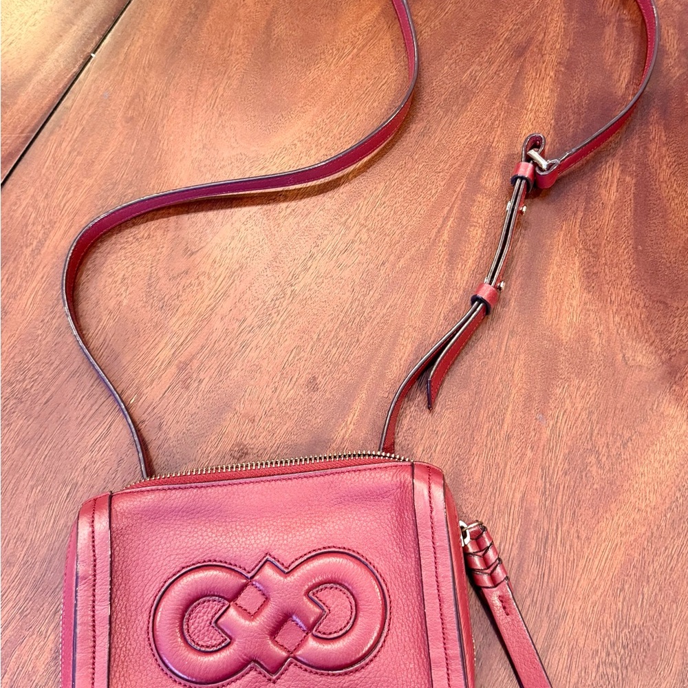 Cole Haan Burgundy Leather Crossbody Bag